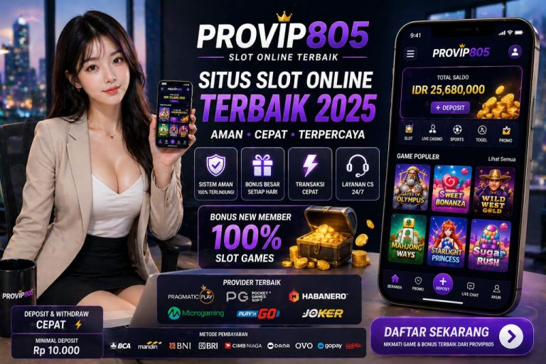 Situs Slot Online Terbaik 2025 Paling Rekomendasi PROVIP805